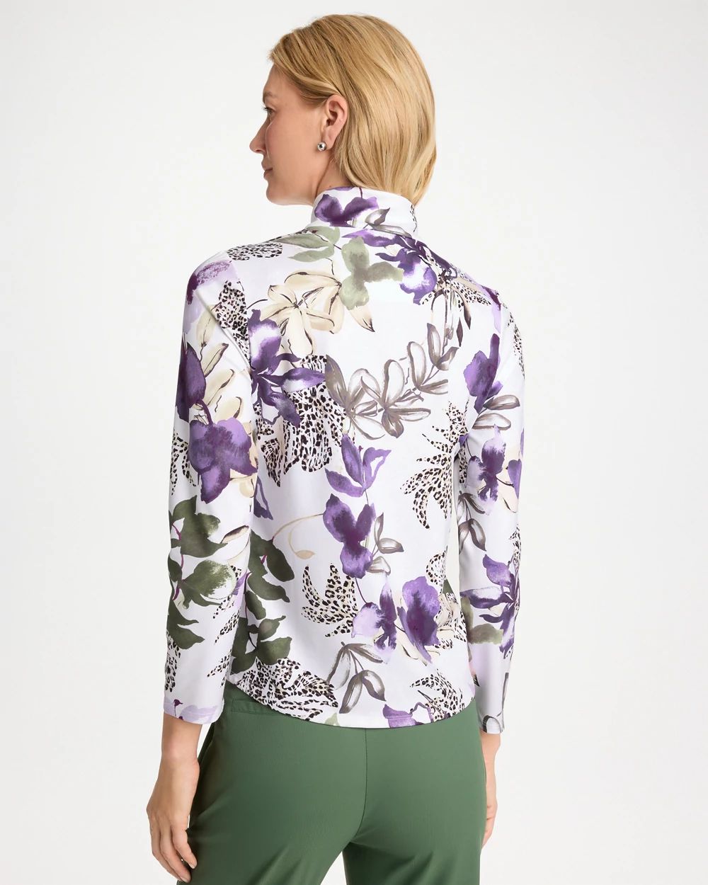 Zenergy® UPF Violet Aura Half Zip | Chico's Zenergy® UPF Violet Aura Half Zip | Chico's